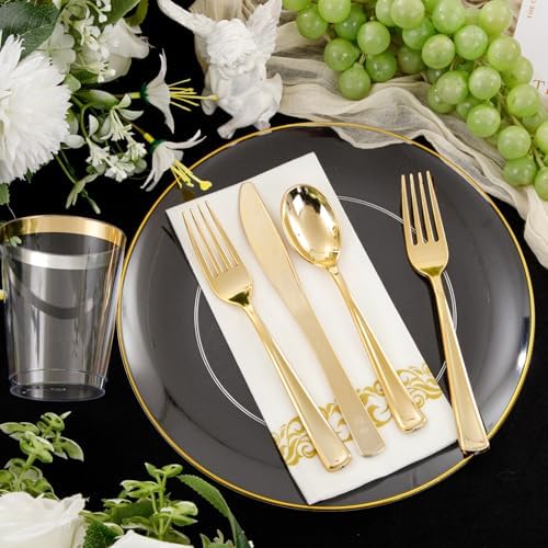 Supernal 350Pcs Clear Plastic Plates for Party, 50 Guests Wedding Party - Image 5