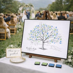 Guestbook Tree, Elm Tree Thumbprint Wedding Guest Book Alternative (Guestbook Sizes: 13" x 19" to 24" x 36") - Image 3