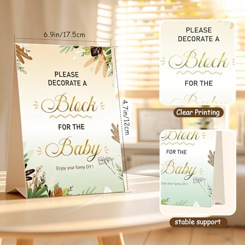 Baby Shower Games Blocks Sign Kit 184pcs for Gender Reveal Games Party - Image 3