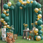 40x10FT Hunter Green Backdrop Curtains for Wedding Parties,Wrinkle Free Polyester Photography Backdrop Drapes for Baby Shower Birthday Parties Stage Background Stand Decorations 4x10ft,10 Panels - Image 4