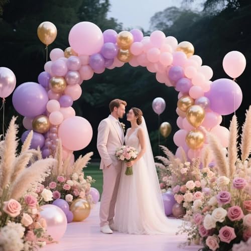 Balloon Arch Kit Balloon Arch Stand With Base, 8Ft & 5Ft High Free Bending Half Arch Balloon Stand For Wedding Birthday Party Baby Shower Yard Lawn Graduation Decorations(No Balloons) - Image 2