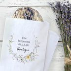 Canopy Street Personalized Wildflower Treat Bags / 50 Custom Event Dessert Bags / 5 3/4" x 8" Floral Cookie Holder Wedding Anniversary Favor/Made In The USA - Image 4