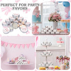 MTLEE 50 Pcs Pink Bow Baby Shower Favors Scented Candles Gift Travel Tin - Image 5