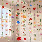 6 Pcs 35.6 ft Hanging Flower Artificial Wildflower Garlands Floral Vines by XunYee