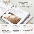 Keepsake Baby Memory Book Gender Neutral Capture Every Moment From Pregnancy to Age 5 Baby Scrapbook Photo Album First 5 Year Baby Book for Boy or Girl Milestone Journal - Shower Gift Newborn Babies - Image 3