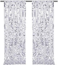 Silver Sequin Backdrop Curtain 2 Panels 2ftx8ft 18mm Glitter Shimmer Background Drapes for Wedding Party Baby Shower Photo Booth Decorations by SoarDream