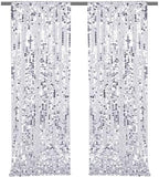 Silver Sequin Backdrop Curtain 2 Panels 2ftx8ft 18mm Glitter Shimmer Background Drapes for Wedding Party Baby Shower Photo Booth Decorations by SoarDream