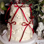 200pcs Bow Cake Topper Birthday Cake Decor Satin Ribbon - Image 4