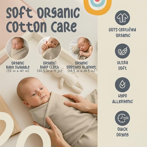 ARI MES Baby Gift Set for Newborns, Baby Shower Gift Basket with Swaddle - Image 3