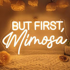SYLHOME But First Mimosa Led Neon Light Sign Bar Party Backdrop Wall Decor - Image 5