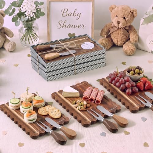 LemonRoad 6 Sets Dark Acacia Wood Baby Shower Prizes, 6" L x 9" W - Image 5