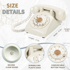 Audio Guest Book Wedding Phone,32GB Memory Customized Audio Messages, Volume Adjustable, with Message Replay Feature, Suitable for All Kinds of Party(Art Deco, Fresh-Beige) - Image 2