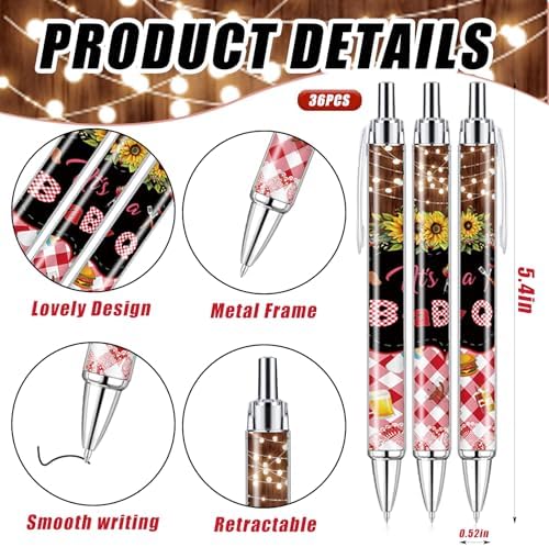 145 Pieces BBQ Baby Shower Gifts for Guest It's a Baby Q Ballpoint Pens and Keychains Favors Bulk Retractable Baby Shower Pens Gender Reveal Greeting Cards Souvenirs Prizes - Image 2