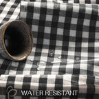 Romanstile Gingham Ruffled Tablecloth Rectangle, 60 x 102 Inch, Black - Image 4