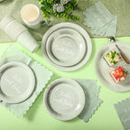 Mifoci 244 Pcs Sage Green Party Tableware Set, Plates Cups Napkins - Image 5