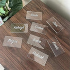 90Pcs Clear Acrylic Place Cards for Wedding Seating, Blank Rectangle Table Name Tags DIY - Image 6