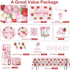 Berry Sweet Baby Shower Decorations, All-in-1 Set for 25 Guests - Image 3