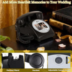 Video Audio Guest Book Wedding Phone, 1080P Video Guestbook Phone for Wedding, Bridal Shower, Birthday Party, Baby Shower, Anniversary Engagement (Matte Black) - Image 4