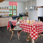 Hiasan Red and White Plaid Tablecloth Waterproof, 2 Pack, 60 x 84 inch - Image 6