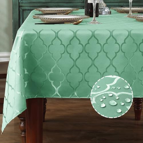 SASTYBALE Jacquard Tablecloth, Rectangle 60" x 120", Sage Green by SASTYBALE
