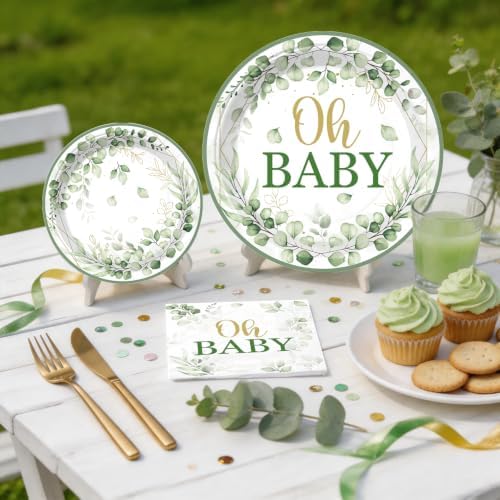 Sage Green Baby Shower Decorations Set,Serves 25 Guests - Image 5