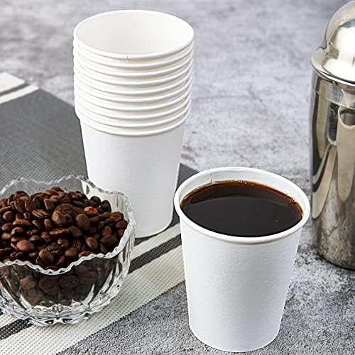 Turbo Bee Disposable Paper Coffee Cups 16oz, 210 Pack White Paper Cups,Disposable Hot Drinking Cups - Image 2