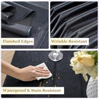 4 Pack Sequin Black Tablecloth 60x102inch Waterproof Glitter Table Cloth for Rectangle Tables, Shimmer Table Cover for Birthday Wedding Party Holiday Baby Shower Christmas Decoration - Image 4
