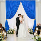 20ft x 8ft Wrinkle Free Royal Blue Backdrop Curtain for Parties, 4 Panels 5×8ft Silky Polyester Blue Photo Backdrop Drapes for Boss Baby Birthday Party Wedding Photography Background - Image 6
