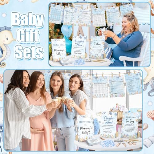 Sherr 476 Pcs Under the Sea Baby Shower Games Sets, 9 Styles Activities - Image 6
