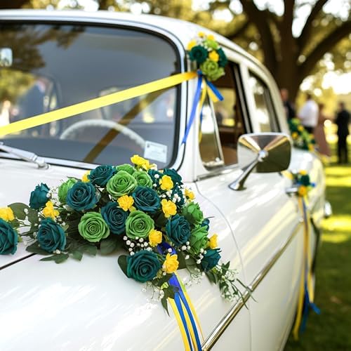 Auihiay 60PCS Green Roses Artificial Flowers, Fake Roses - Image 3