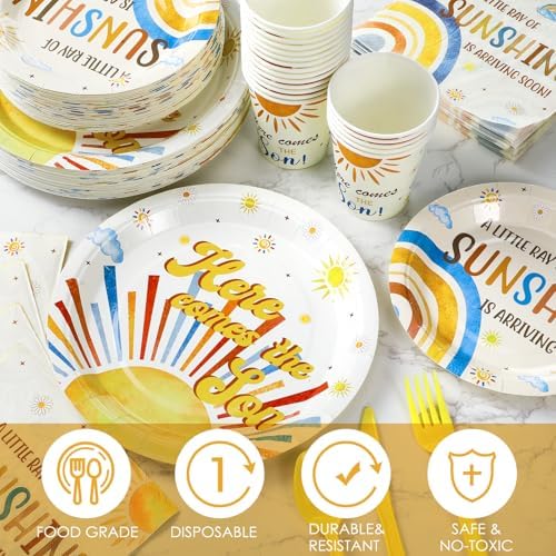 Dandat 350 Pcs Baby Shower Set, Son, Yellow - Image 4