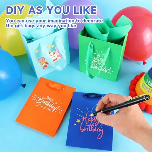 Ethhqu 50 Pack Small Black Gift Bags with Handles & 100 Tissue Paper - Image 5