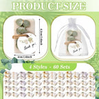 Leelosp 60 Pcs Mini Eucalyptus Baby Shower Soap Party Favor Thank You Gift - Image 2