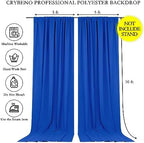 Royal Blue Backdrop Curtains 10ftx10ft Wedding Polyester Photo Drapes - Image 3