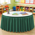 9FT Table Skirt for Teacher Desk Ruffle Desk Skirt for Dorm by Wokuaile