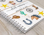 Baby Memory Book - Hard Cover First Year Album Personalized with Baby’s Name - Baby Book & Journal (Cowboy) - Image 2