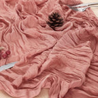 12 Pack Dusty Pink Cheesecloth Table Runner 120 Inch Boho Wedding Decor - Image 5