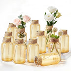 12Pack Mason Jars for Centerpiece Glass Flower Bud Vase Gold Vases by Unknown