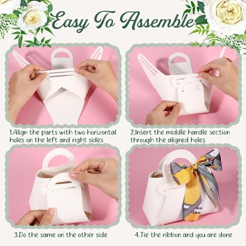 Abbylike 36 Pcs PU Leather Purse Gift Bags Purse Party Favor, White - Image 4