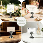 Urban Deco 36 Pieces Table Card Holder Place Card Holders 1.7 inches Gold Steel Card Holders for Photos, Food Signs, Memo Notes, Weddings, Restaurants, Birthdays(Black 36PK) - Image 4