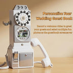 RetroVox Video & Audio Guest Book Wedding Phone Guestbook Creative Easy to Use & Fun Engagements Anniversaries Baby Showers Graduation (B White) - Image 3