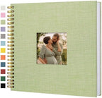 12"x12" Scrapbook Photo Album Linen Cover 40 Sheets 80 Pages White Paper by Hiwhy