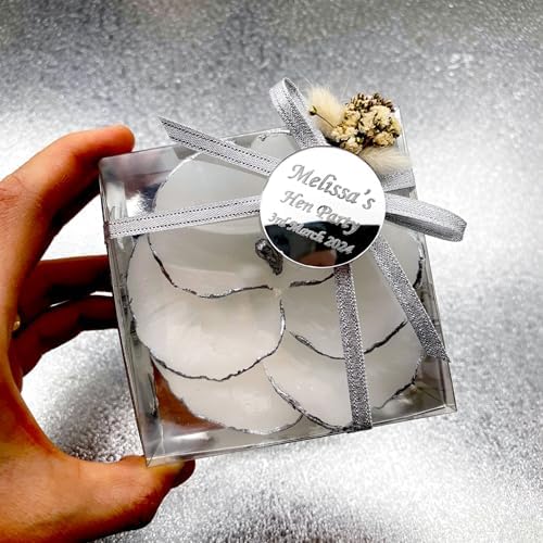 Giftsupstore Wedding Favors Guests Bulk- 100 Set of Elegant Gold Design Orchid Candle -Custom Bridal Shower Gifts, Baby Shower, Personalized Bachelorette Party Candle Favos, Decorative Floral Candles - Image 5