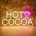 Planzo Hot Cocoa LED Neon Sign Light Cup Chocolate Bar Shop Wall Decor USB by Planzo