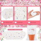 Dunzoom 50 Sets Wedding Gifts for Guests Heart Shaped Seed Paper Baby Shower Seed Packet Party Favor Plantable Paper Thank You Cards Mini Terracotta Pots and Organza Bags for Bridal Shower Party Favor - Image 4