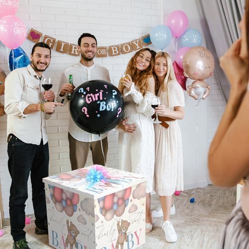 AmazingSpark 28in Giant Gender Reveal Gift Box Kit, We Can Bearly Wait - Image 4