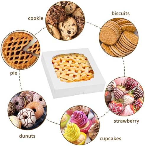 Moretoes 45pcs Pie Boxes 10 Inch, Auto-Popup Bakery Boxes with Window, - Image 5