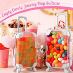 VioraWhite 40 Pcs Mini Suitcase Empty Box and Plush Ball Set, Pink - Image 6