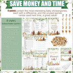 Funnymoom 426 Pcs Woodland Baby Shower Games, 8 Activity Cards with Bingo - Image 4