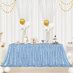 Eternal Beauty Baby Blue 90x132 Inch Baby Shower Sequin Tablecloth by EternalBeauty